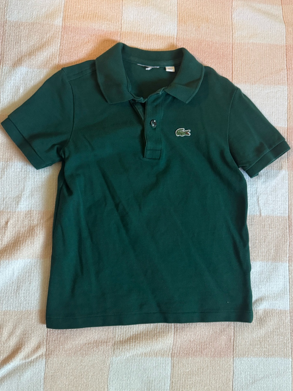 Lacoste Boys Green Short Sleeve Cotton Polo